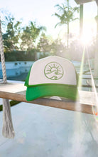 Load image into Gallery viewer, Green Room Sun Waves Trucker