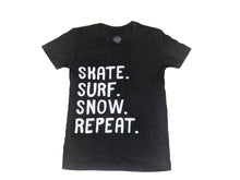 Load image into Gallery viewer, Youth Skate/Surf/Snow Repeat Tee
