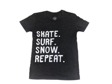 Load image into Gallery viewer, Youth Skate/Surf/Snow Repeat Tee