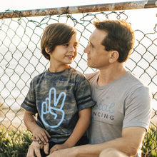 Load image into Gallery viewer, Toddler Peace- Football Stripe Tee
