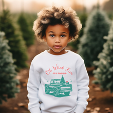 Load image into Gallery viewer, &quot;Oh What Fun&quot; Youth Holiday Truck Sweatshirt
