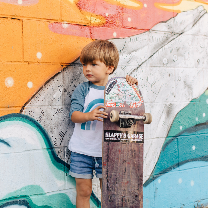 Toddler Coastal Rainbow 3/4 Sleeve Tee