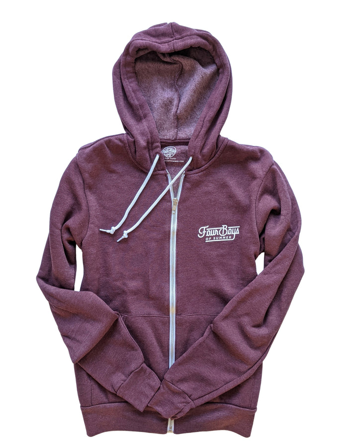 4BOS Style Zip Up Hoodie (Heather Maroon)