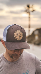 Sunny Patch Trucker Hat-Charcoal