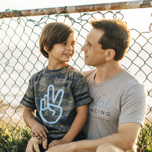 Load image into Gallery viewer, Toddler Peace- Football Stripe Tee
