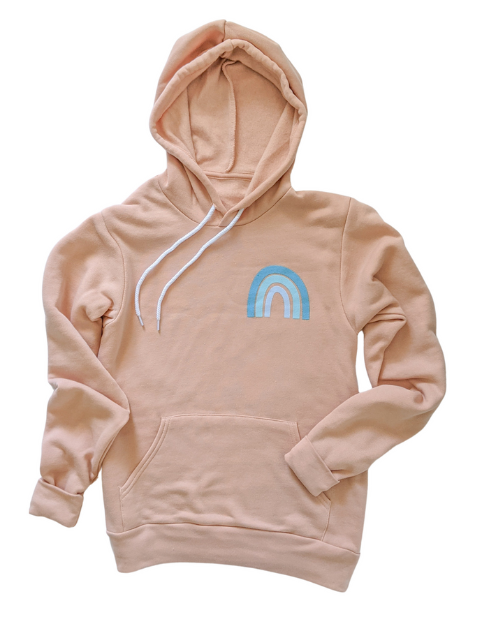 Peach Coastal Rainbow Hoodie