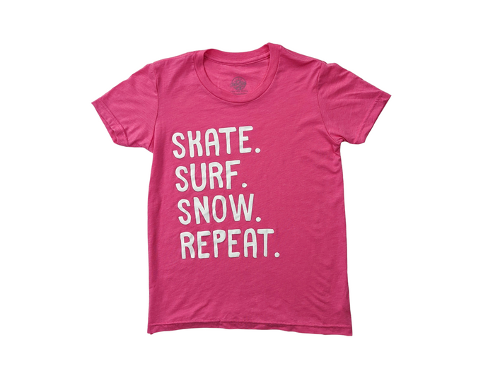 Youth Raspberry Repeat Tee