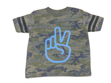 Load image into Gallery viewer, Toddler Peace- Football Stripe Tee
